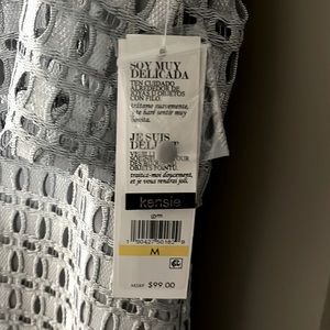 Kensie Silver Grey Cut-Out Stylish Holiday Dress w/ tag
